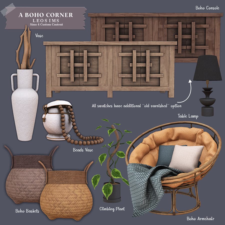Галерея мода Набор мебели A Boho Corner #1